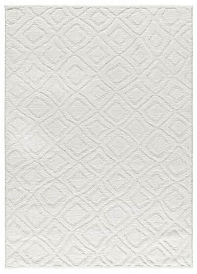 ALFOMBRA NÓRDICA EN RELIEVE 111 BLANCO