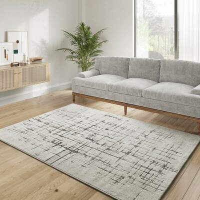 ALFOMBRA MODERNA 28001 CREMA