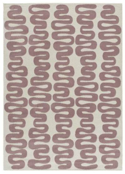 ALFOMBRA GEOMÉTRICA 25409 ROSA