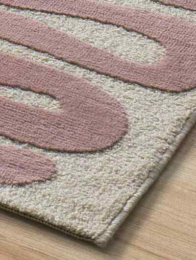 ALFOMBRA GEOMÉTRICA 25409 ROSA