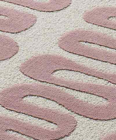 ALFOMBRA GEOMÉTRICA 25409 ROSA