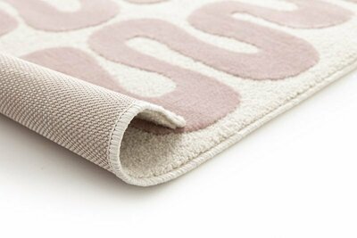 ALFOMBRA GEOMÉTRICA 25409 ROSA