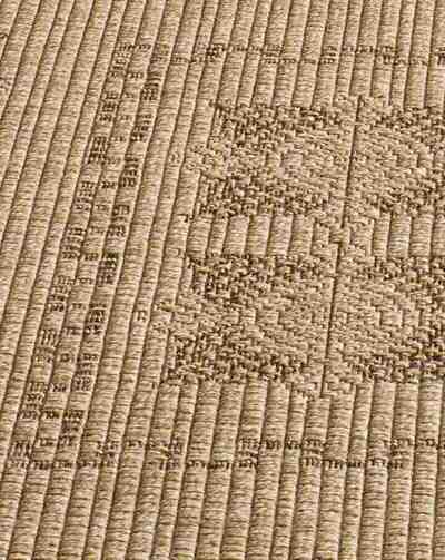 ALFOMBRA DE EXTERIOR ÉTNICA EFECTO YUTE 5046 NATURAL