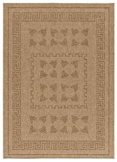 ALFOMBRA DE EXTERIOR ÉTNICA EFECTO YUTE 5046 NATURAL