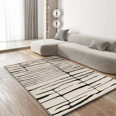 ALFOMBRA NÓRDICA BLANCO Y NEGRO 13019