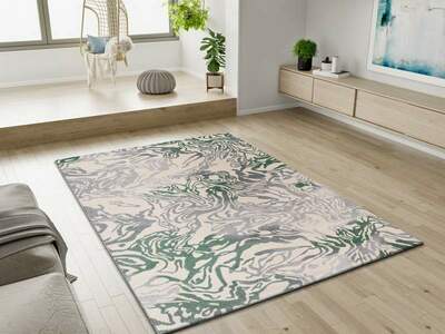 ALFOMBRA ABSTRACTA 13004 VERDE