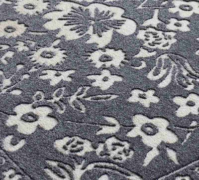 ALFOMBRA CLÁSICA EN RELIEVE 12994  AZUL