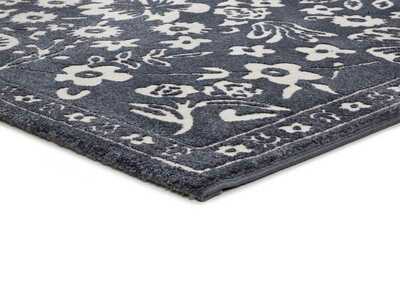 ALFOMBRA CLÁSICA EN RELIEVE 12994  AZUL