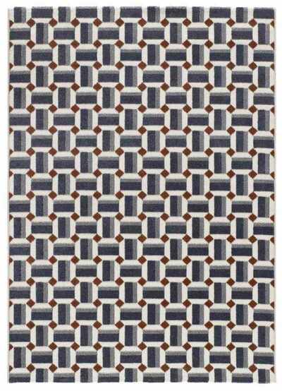 ALFOMBRA GEOMÉTRICA RELIEVE 13000 AZUL