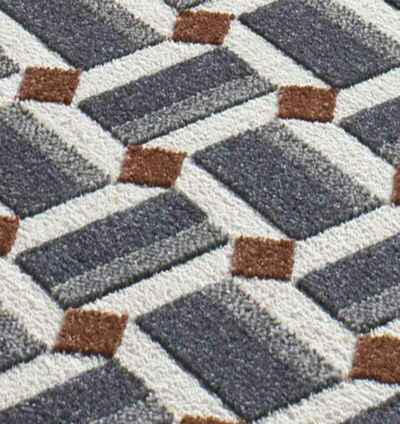 ALFOMBRA GEOMÉTRICA RELIEVE 13000 AZUL