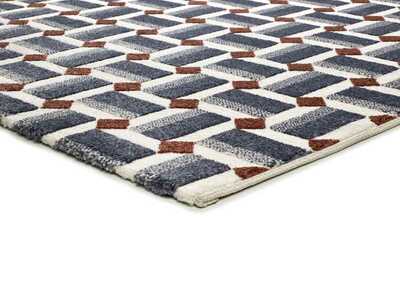 ALFOMBRA GEOMÉTRICA RELIEVE 13000 AZUL