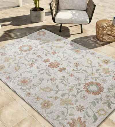 ALFOMBRA PARA EXTERIOR FLORAL 54578 MULTICOLOR