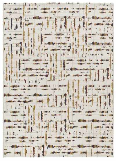 ALFOMBRA GEOMÉTRICA RELIEVE 12992 MULTICOLOR