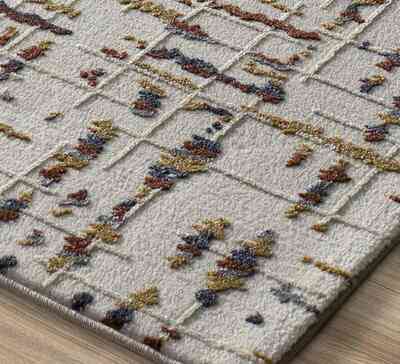 ALFOMBRA GEOMÉTRICA RELIEVE 12992 MULTICOLOR