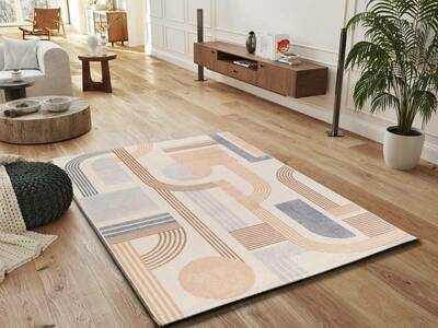 ALFOMBRA GEOMÉTRICA 13014 BEIGE