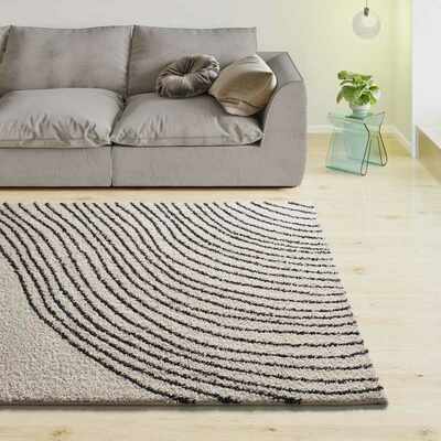 ALFOMBRA SHAGGY ONDAS BLANCO