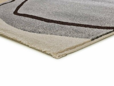 ALFOMBRA ABSTRACTA LESSIA BEIGE Y GRIS