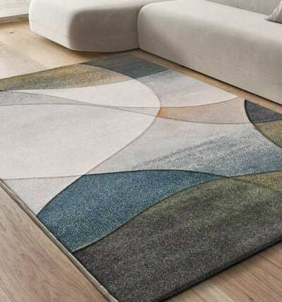 ALFOMBRA ABSTRACTA 40377 GRIS