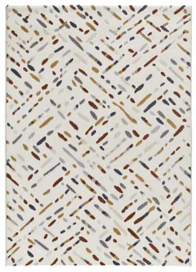 ALFOMBRA GEOMÉTRICA RELIEVE 12991 MULTICOLOR