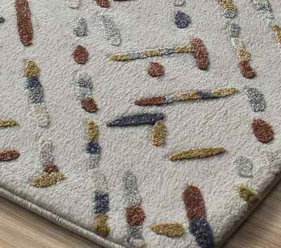 ALFOMBRA GEOMÉTRICA RELIEVE 12991 MULTICOLOR