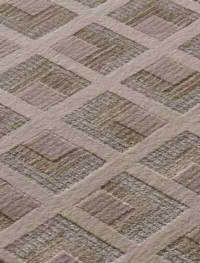 ALFOMBRA GEOMÉTRICA CON FLECOS ONA 52094 BEIGE