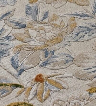 ALFOMBRA FLORAL EQE 253 MARFIL