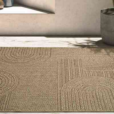 ALFOMBRA DE EXTERIOR EFECTO YUTE 5006 NATURAL
