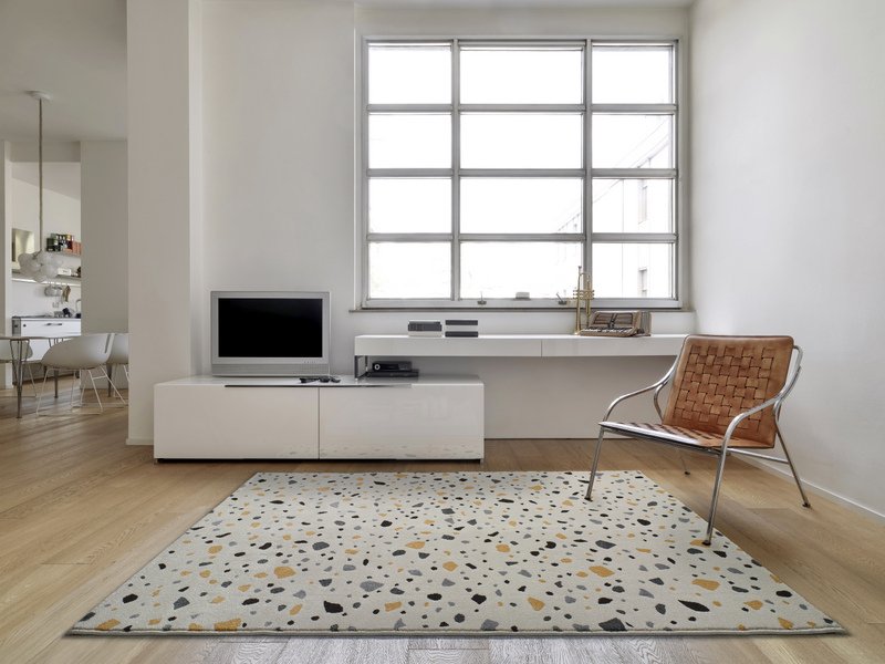 Alfombra Multicolor Sobre Fondo Blanco Adra 12200 Blanco