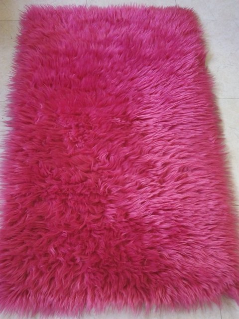 Alfombra Rosa Dacha de Pelo Largo