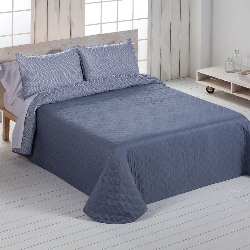 Colcha Boutí Clasic Reversible de color Gris