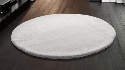 ALFOMBRA LAVABLE DE PELO LARGO LISO BLANCO