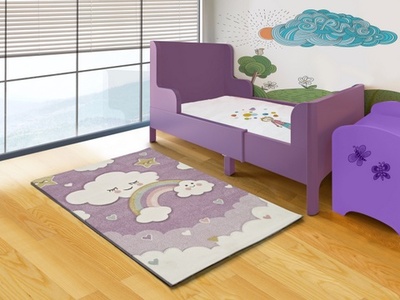 ALFOMBRA INFANTIL ARCO IRIS 22729 LILA