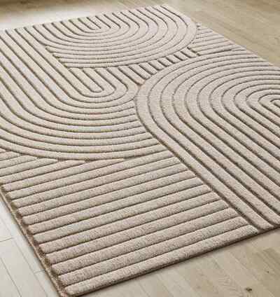 ALFOMBRA GEOMÉTRICA EN RELIEVE DIENA 40424 BLANCO