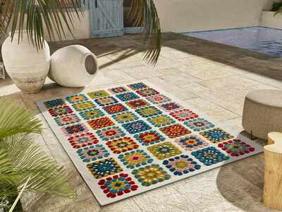 ALFOMBRA DE EXTERIOR MILA 23528 MULTICOLOR
