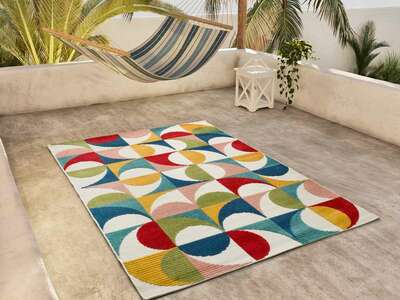 ALFOMBRA ABSTRACTA MILA 23524 MULTICOLOR