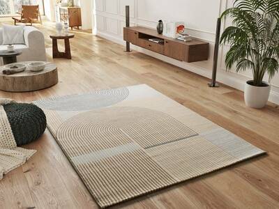 ALFOMBRA GEOMÉTRICA 12701 BEIGE