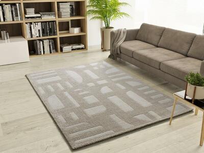 ALFOMBRA NÓRDICA EN RELIEVE 77308 BEIGE