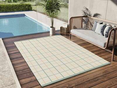 ALFOMBRA GEOMÉTRICA DE EXTERIOR 17628 MULTICOLOR