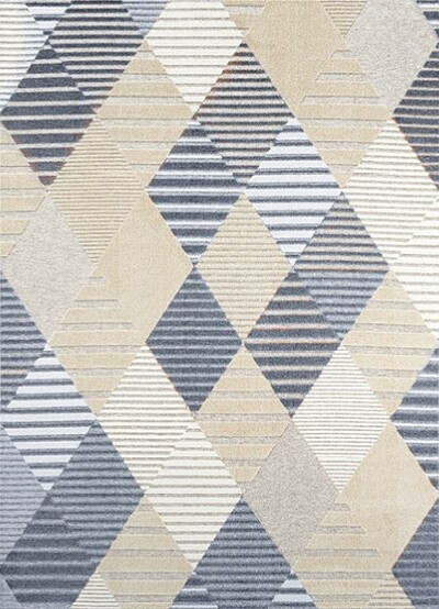 ALFOMBRA MODERNA EN RELIEVE 11 GRIS