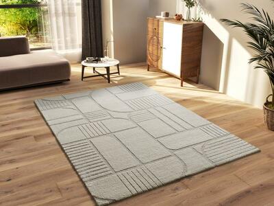ALFOMBRA NÓRDICA CON RELIEVE 59776 BLANCO