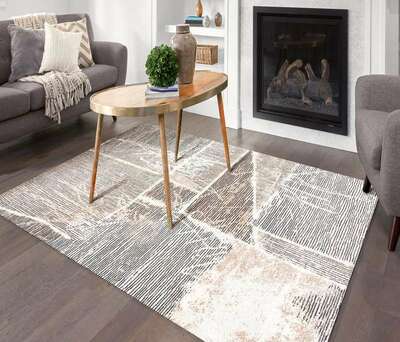 ALFOMBRA MODERNA 136 BEIGE