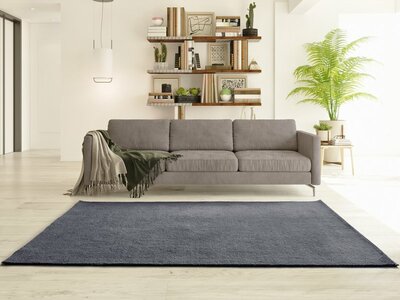 ALFOMBRA LAVABLE DE MICROFIBRA ANTRACITA