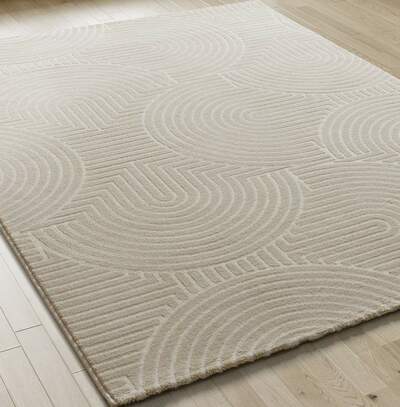 ALFOMBRA NORDICA EN RELIEVE ZEN 12754 BLANCO
