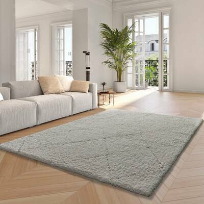 ALFOMBRA NÓRDICA DE PELO LARGO 80260 BLANCO