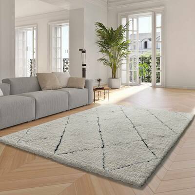 ALFOMBRA NÓRDICA DE PELO LARGO 80260 CREMA