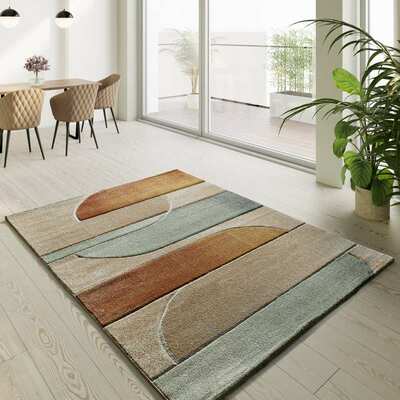ALFOMBRA GEOMÉTRICA EN RELIEVE 40323 MULTICOLOR