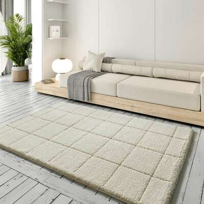 ALFOMBRA NÓRDICA RELIEVE MOLIER 8787 BLANCO