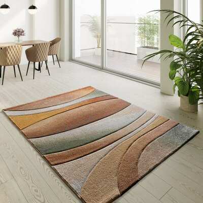 ALFOMBRA GEOMÉTRICA EN RELIEVE 40324 MULTICOLOR