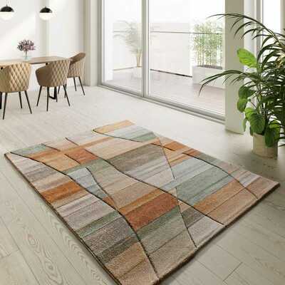 ALFOMBRA GEOMÉTRICA EN RELIEVE 40325 MULTICOLOR
