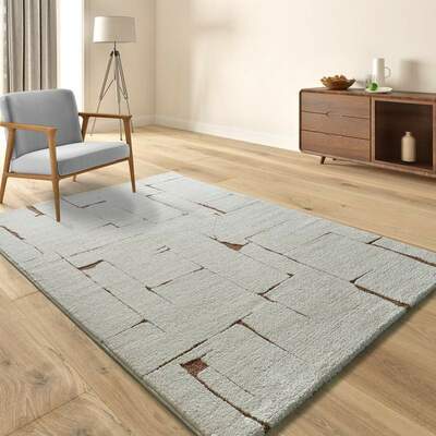 ALFOMBRA NÓRDICA CON RELIEVE CANDELA 2309 CREMA